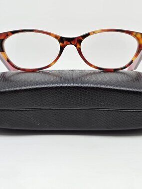 Eyebobs Professor 2166 84 2.00 Tokyo Tortoise Red Cat Eye Reading Glasses w Case